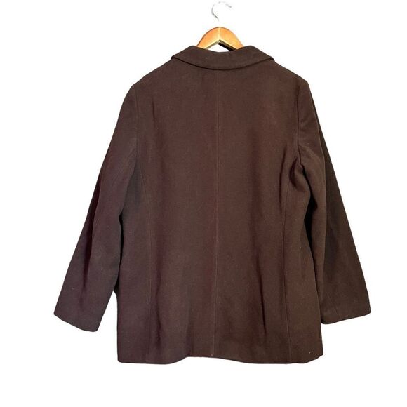 Harvé Bernard brown cashmere and wool blend blazer - Picture 9 of 10